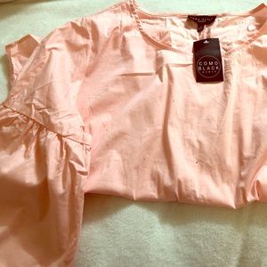 Pink Bell Sleeve Blouse